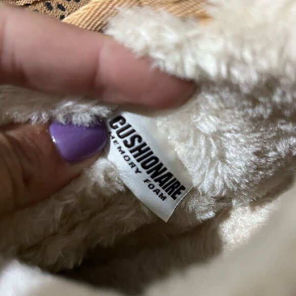 Cushionaire Womens Hipster Cozy Ankle Slip On Boot 6.5 Cheetah Winter Comfort - Picture 8 of 11